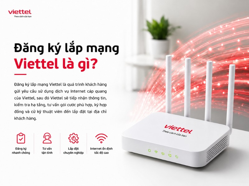 Đăng Ký Lắp Mạng Viettel Hà Nội: Thủ Tục, Chi Phí Mới Nhất 2026 Đăng ký lắp mạng Viettel là gì và quy trình đăng ký Internet Viettel tại nhà