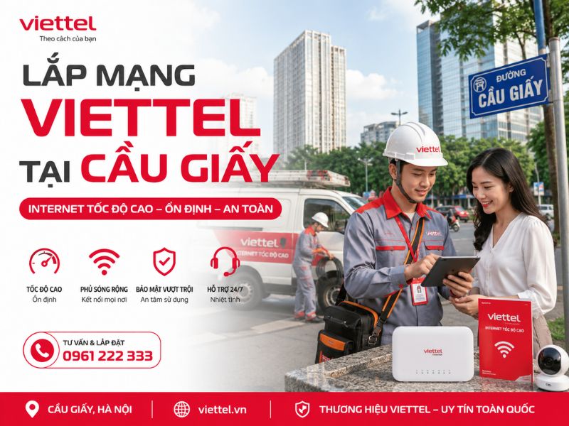 Lắp Mạng Viettel Cầu Giấy Cho Chung Cư Và Văn Phòng Lắp mạng viettel cầu giấy